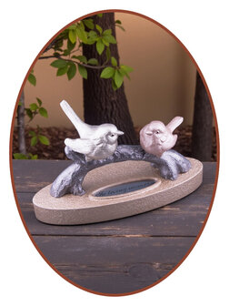 Mini Asche (Duo) Urne 'V&ouml;gel auf einem Baumstamm' - HMP691