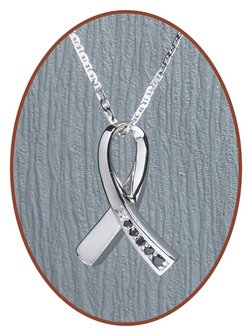 925 Sterling Zilveren JB Memorials &#039;Ribbon&#039; Design Ashanger - Z018