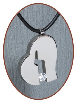 Titanium JB Memorials Premium &#039;Gebroken hart&#039; Ashanger - T019