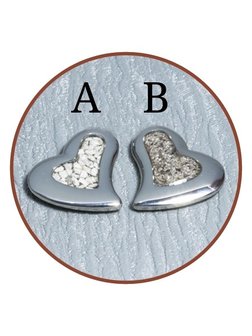 925 Sterling Silber Design Damen 'Herz' Asche Ring - RB116