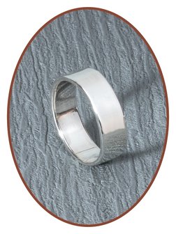 925 Sterling Silber Design Text Gedenk Ring 8mm - RB068