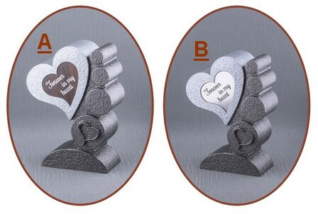 Mini - Midi Asche Urne &#039;Heart&#039; in Verschiedene Farben - HMP605