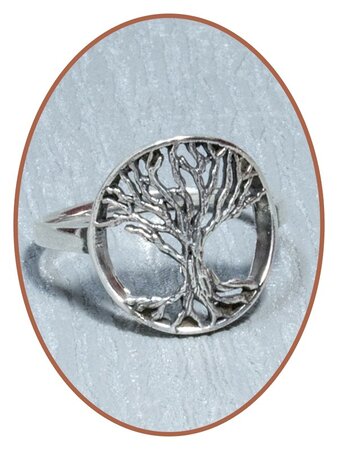 925 Sterling Silber Design Damen 'Tree of Life' Asche Ring - RB106