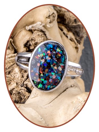 925 Sterling Silber Design Damen Opal Asche Ring - RB100