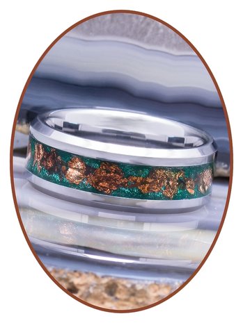 Tungsten Carbide 'Heavenly Treasures Asche Gedenk Ring - JRB140HTF