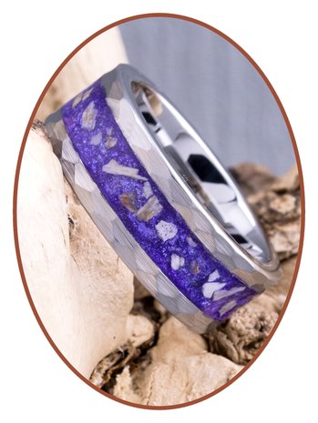 Tungsten Carbide Design Brushed Asche gedenk Ring - JRB142HT