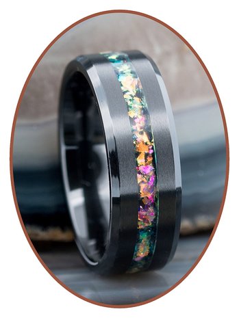Ceramic Zirconium Design  Asche Ring Multi Color - JRB048BPK