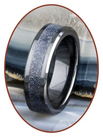 Asche Ring - 'Infinite Universe' - 6 oder 8mm Breite - JRB145IU-4M2B