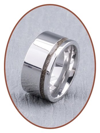 JB Memorials Cobalt Chrome Brede Dames As Ring - RB046D