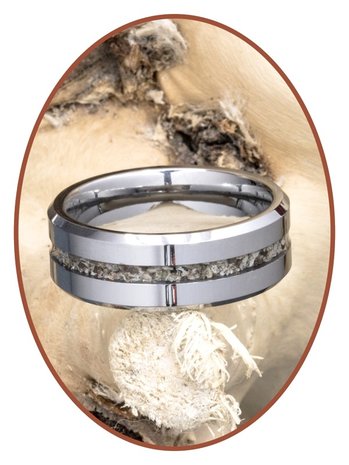 Tungsten Carbide Design Herren  Asche Ring - RB048H