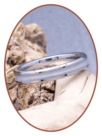 Tungsten Carbide Design Damen  Asche Ring 4mm - RB143