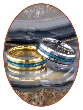 Tungsten Carbide Gold Design Damen / Herren Asche Ring - RB048GZX