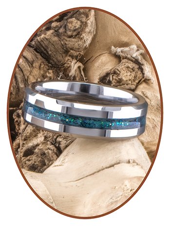 JB Memorials Tungsten Carbide Zilver Dames / Heren As Ring - RB048ZZX