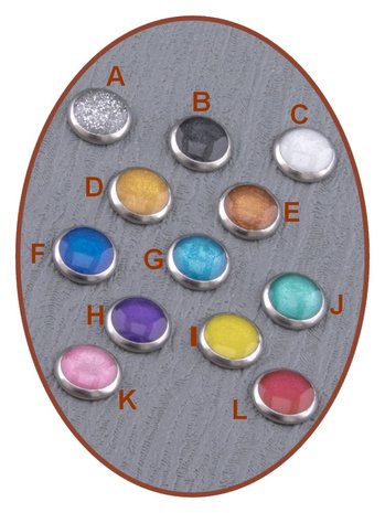 Tungsten Carbide Design 'Multi Color' Damen  Asche Ring 4mm - JRB143A