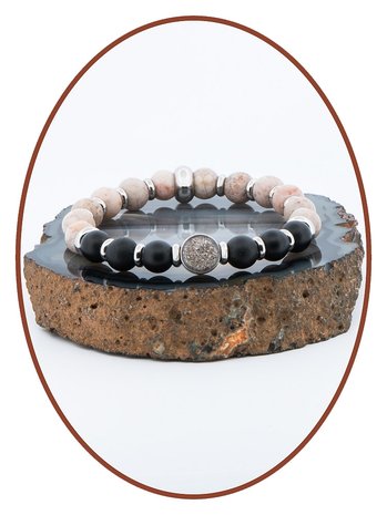 JB Memorials Frosted Agate-Natural Stone-Asche-Armband - KHA026