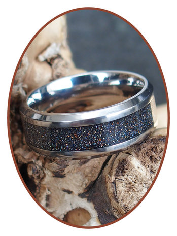 JB Memorials Titanium As Ring 6 of 8mm Breed 'Multi Color' - TI003HP