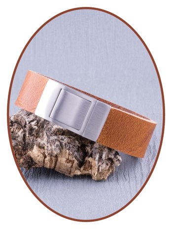 JB Memorials Edelstahl Leder Special Asche Armband (Leder in 6 Farben erhältlich) - ZAS059