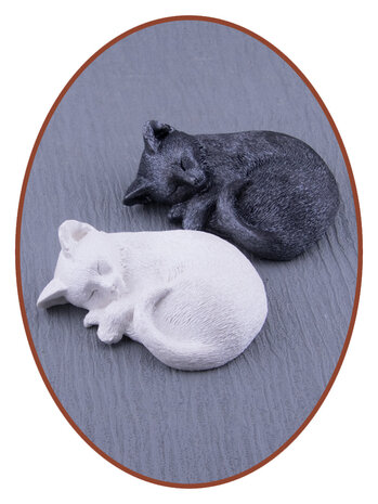 Mini Asche Urne 'Pfote' 'Schlafende Katze' mit in vielen Farben - HM487C