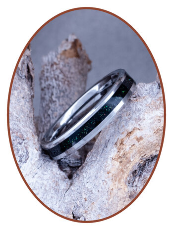 Tungsten Carbide Design Damen  Asche Ring 'Chameleon' 4mm - RB143C
