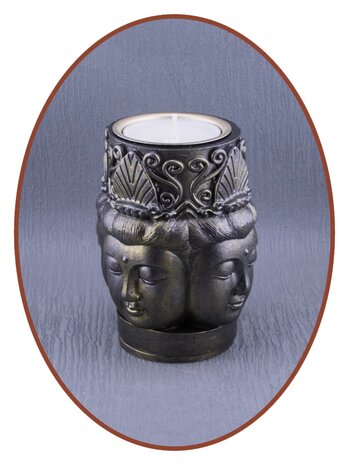 Mini Asche Urne 'Buddha' mit Teelichthalter in Verschiedene Farben - UR008