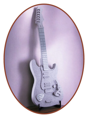 Design Midi Asche Urne 'E-Gitarre' (40cm) in Verschiedene Farben - HM440