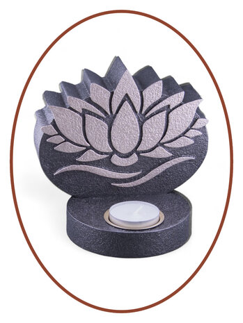 Mini Asche Urne 'Lotus' mit Teelichthalter - HMP636