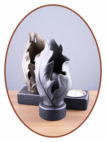 Mini Asche Urne 'Leafs with Tealight' in Verschiedene Farben - HMP680