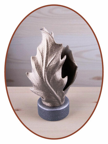 Mini Asche Urne 'Leafs with Tealight' - HMP680