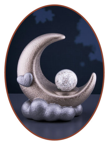Mini Asche Urne 'Mond' in Verschiedene Farben - HMP685