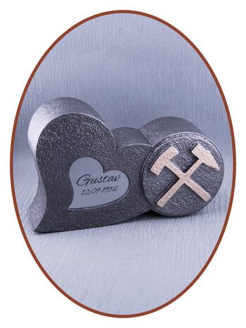 Mini Asche Urne 'Kohlebergwerk' in Verschiedene Farben - HMP631M