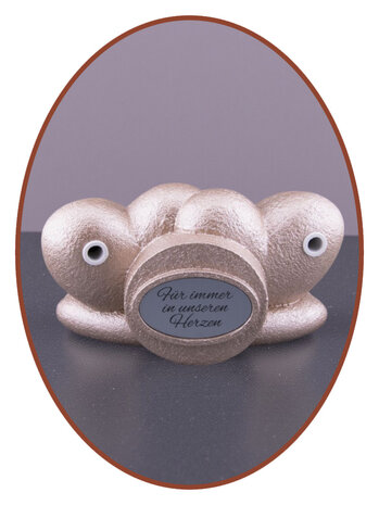 Mini  Duo Asche Urne 'Herz' in Verschiedene Farben - HMP687