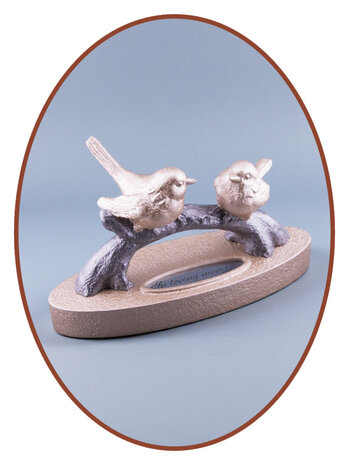 Mini Asche (Duo) Urne 'V&ouml;gel auf einem Baumstamm' - HMP691