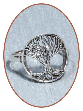 925 Sterling Silber Design Damen 'Tree of Life' Asche Ring - RB106