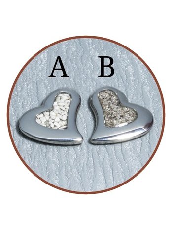 925 Sterling Silber Design Damen 'Herzen' Asche Ring - RB033