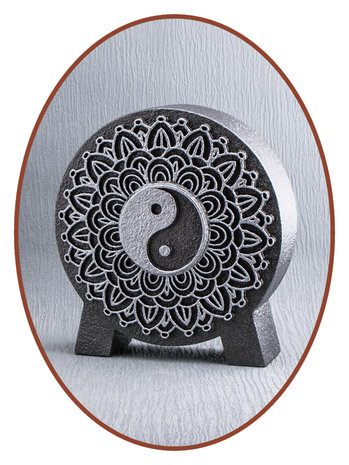 Mini Asche Urne 'Mandala Yin Yang' in Verschiedene Farben - HM427A
