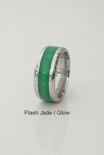JB Memorials Edelstahl Design Unisex Asche Ring 'Multi Color Glow' 6 oder 8mm Breit - CRA017