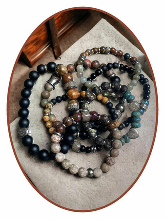 JB Memorials Edelstahl/Perlen (Asche) Armband nach Ihren Wünschen – ARM02