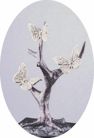 Mini Asche Urne 'Bird in Tree' in Verschiedene Farben - HMP667