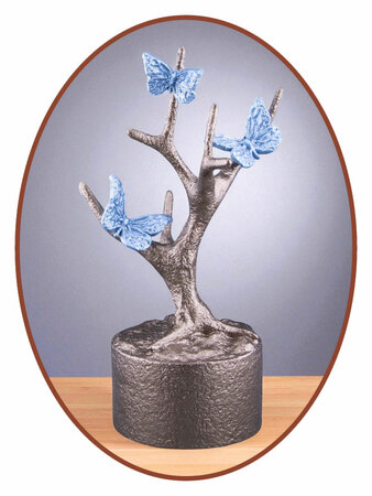 Mini Asche Urne 'Butterflies in Tree' in Verschiedene Farben - HMP668