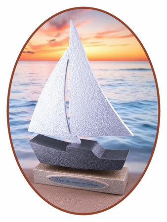 Mini - Midi Asche Urne 'Segelschiff' in Verschiedene Farben - HMP608