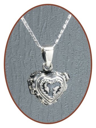 925 Sterling Silber 'Herz' Asche Medaillon - ZSP021