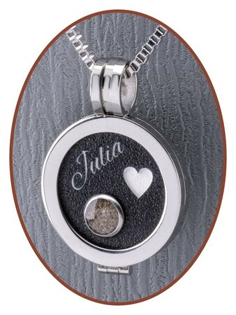 Edelstahl JB Memorials Black Locket Asche Anhänger - RSP072B