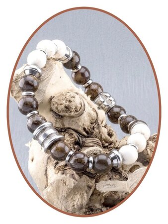 JB Memorials Bronzite White Turquoise-Asche-Armband - KHA010