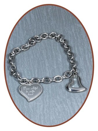 Edelstahl Damen Asche Armband - AB179