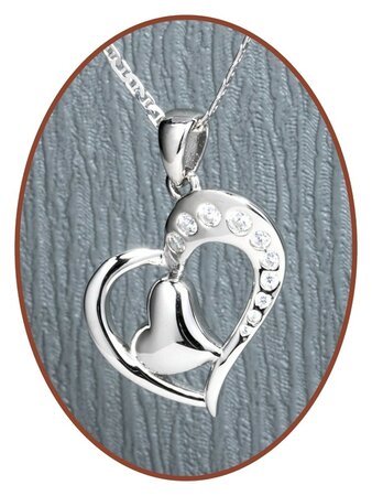 Close2Me© 925 Sterling Silber 'Connected Hearts' Asche Anhänger - CM003