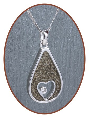 Close2Me© 925 Sterling Silber 'Teardrop From My Heart' Asche Anhänger - CM004