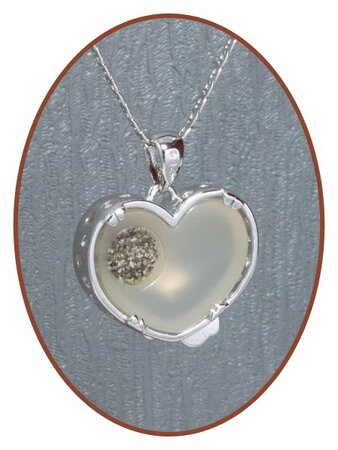 Close2Me© 925 Sterling Silber 'Broken Heart' Asche Anhänger - CM011WIT